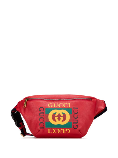 Pre-OwnedGucci Pre-Owned2000-2015 Grained Calfskin Logo belt bag