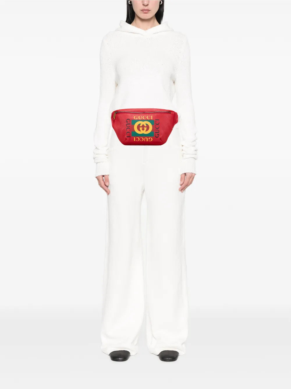 Pre-OwnedGucci Pre-Owned2000-2015 Grained Calfskin Logo belt bag