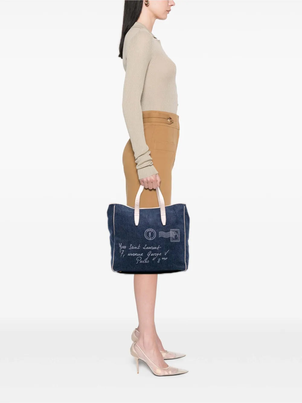 Pre-OwnedSaint Laurent Pre-Owned2000-2012 Denim Y Mail tote bag