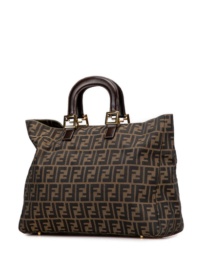Pre-OwnedFendi Pre-Owned20th Century Large Zucca Canvas Twins tote bag