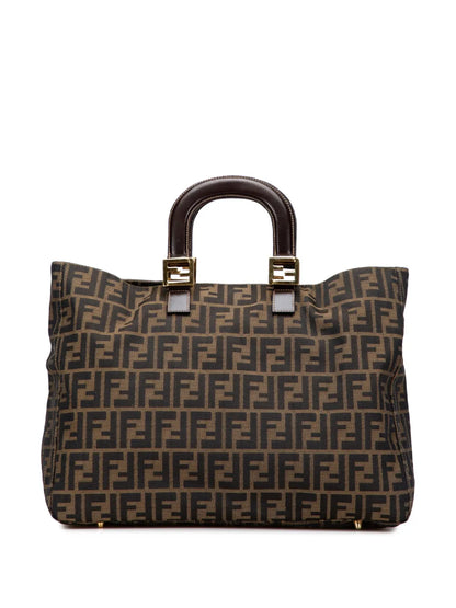 Pre-OwnedFendi Pre-Owned20th Century Large Zucca Canvas Twins tote bag