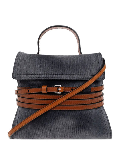 MoschinoTie Me denim belted mini bag