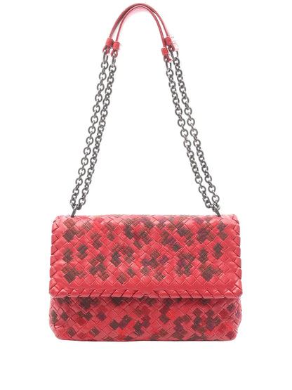 Pre-OwnedBottega Veneta Pre-Owned2012-2025 Small Nappa Intrecciato Embroidered Olimpia shoulder bag