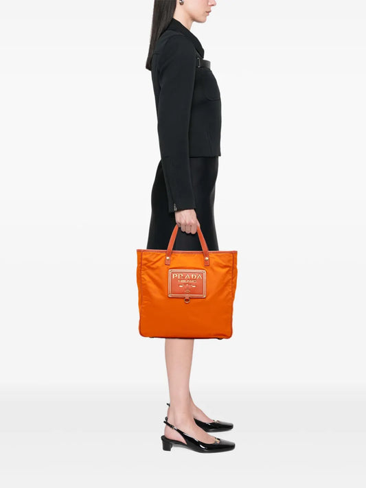 Pre-OwnedPrada Pre-Owned2021-2025 Saffiano Trimmed Tessuto Logo Oro satchel floriamart.shop
