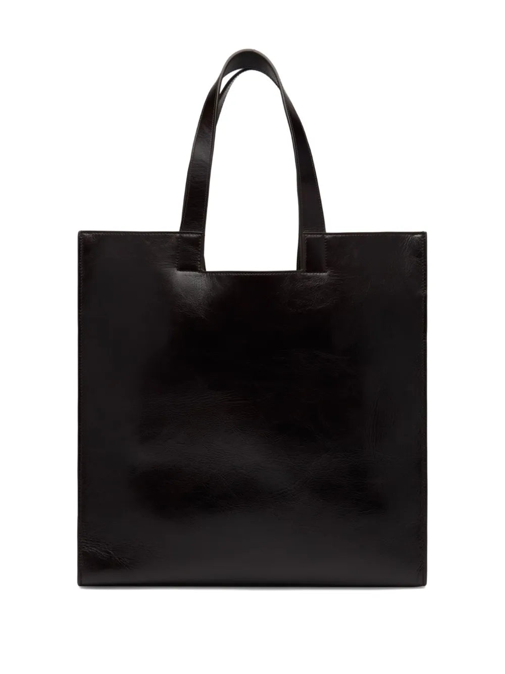 Ballygeometric-shape leather tote bag