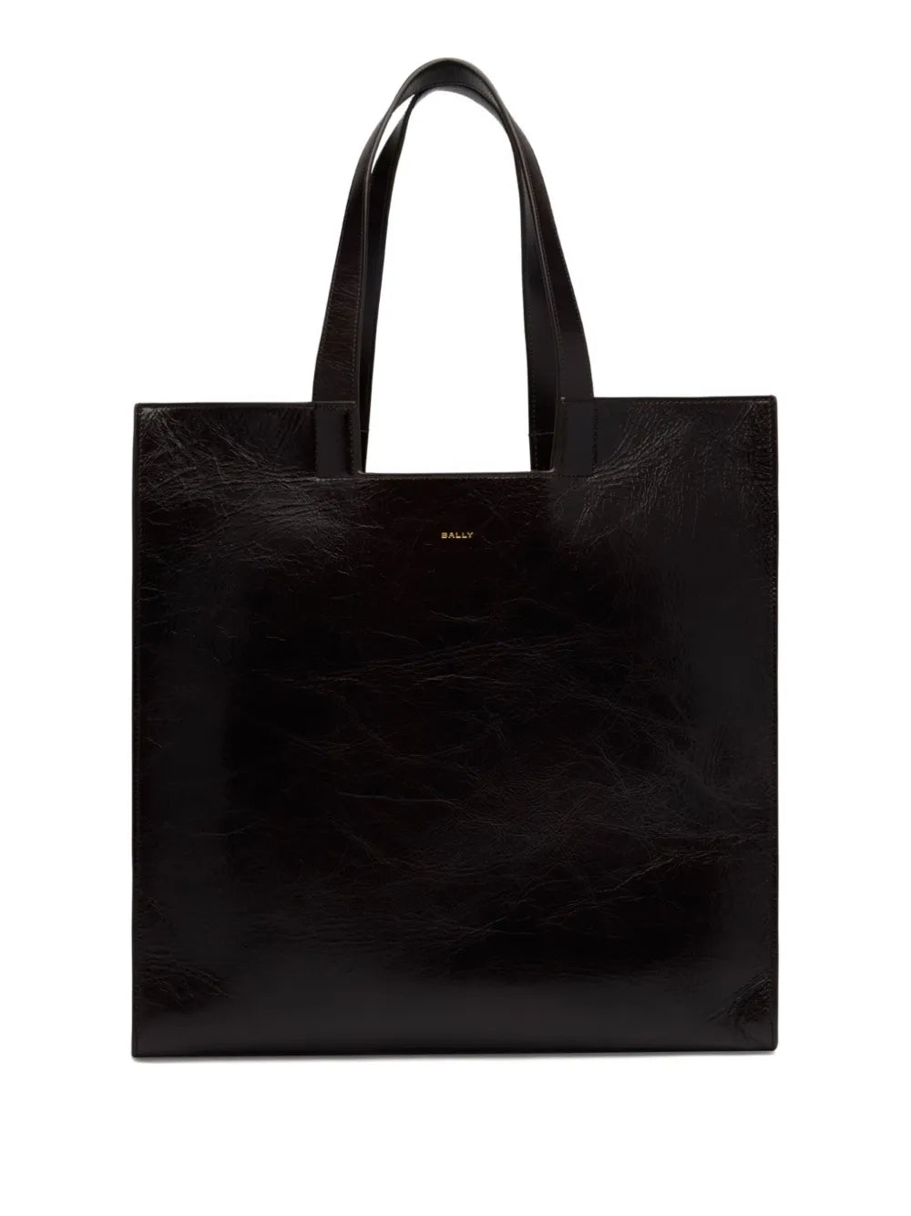 Ballygeometric-shape leather tote bag