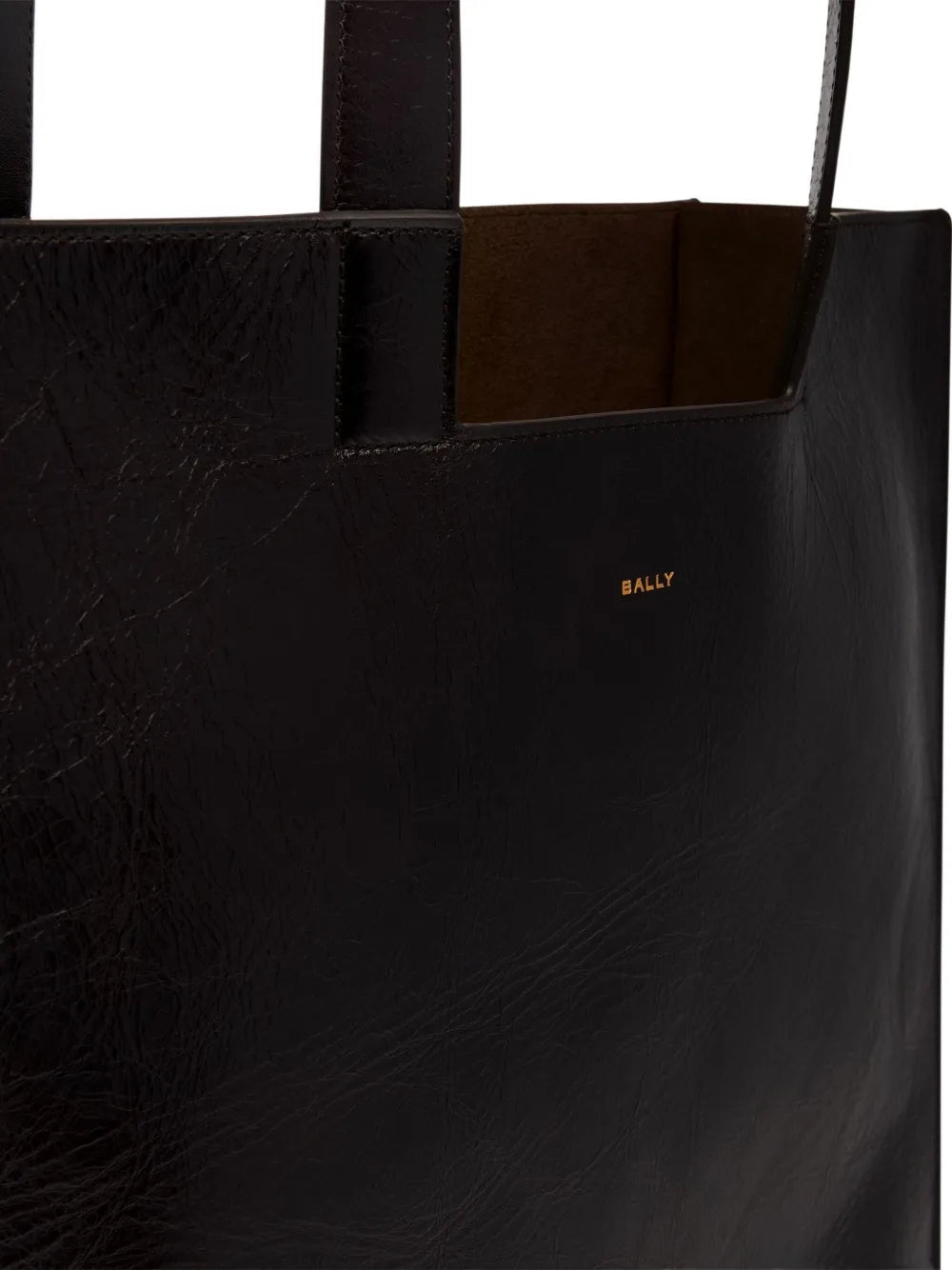 Ballygeometric-shape leather tote bag