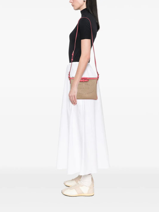 Pre-OwnedPrada Pre-Owned2013-2025 Canvas Canapa Logo Bow crossbody bag floriamart.shop