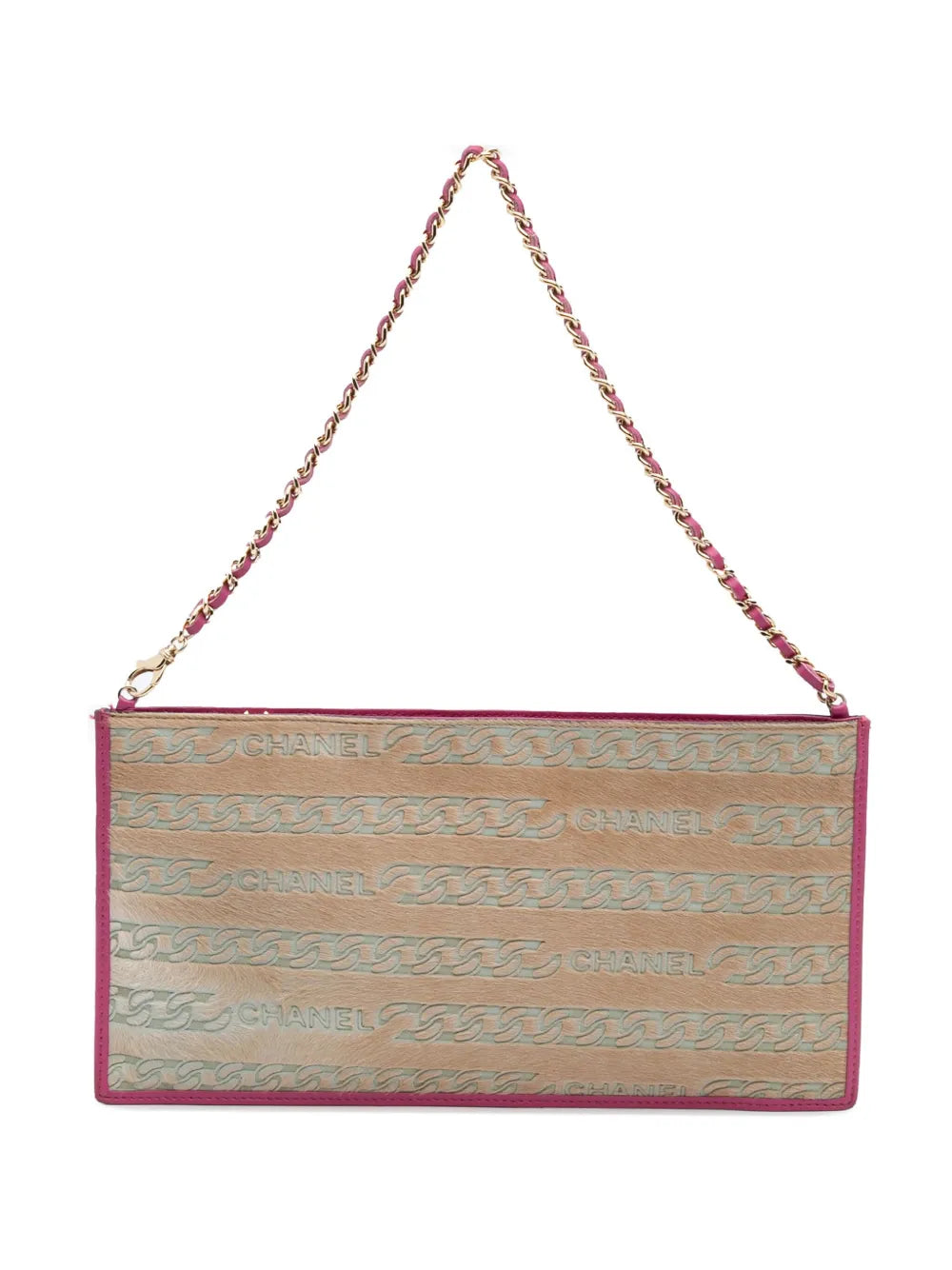 Pre-OwnedCHANEL Pre-Owned2000-2002 Pony Hair Logo Chain Pochette handbag