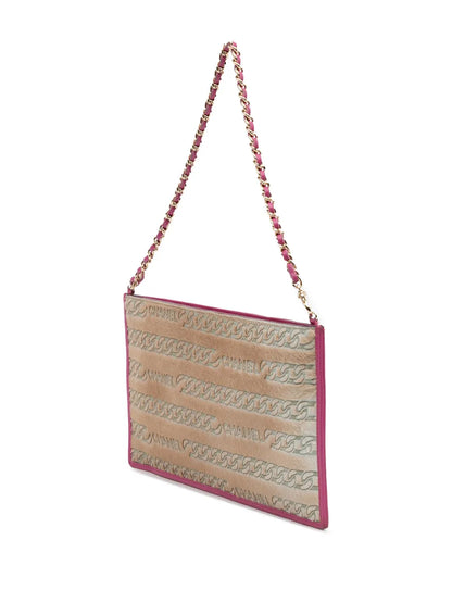 Pre-OwnedCHANEL Pre-Owned2000-2002 Pony Hair Logo Chain Pochette handbag