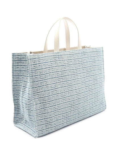 Pre-OwnedGivenchy Pre-Owned2020-2025 Medium Denim 4G G Tote Shopping Bag satchel