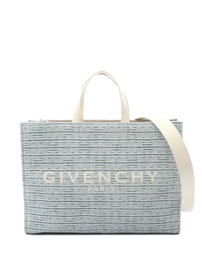 Pre-OwnedGivenchy Pre-Owned2020-2025 Medium Denim 4G G Tote Shopping Bag satchel