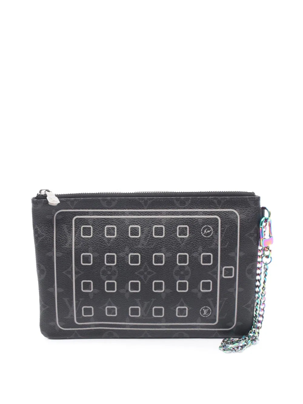 Pre-OwnedLouis Vuitton Pre-Owned2017 Monogram Eclipse Flash Fragment iPad Case clutch bag