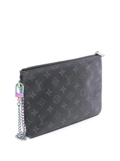 Pre-OwnedLouis Vuitton Pre-Owned2017 Monogram Eclipse Flash Fragment iPad Case clutch bag