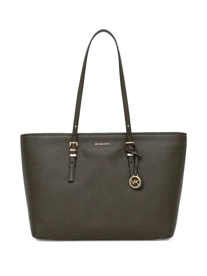 Michael Michael Korslarge Quinn grained-leather tote bag