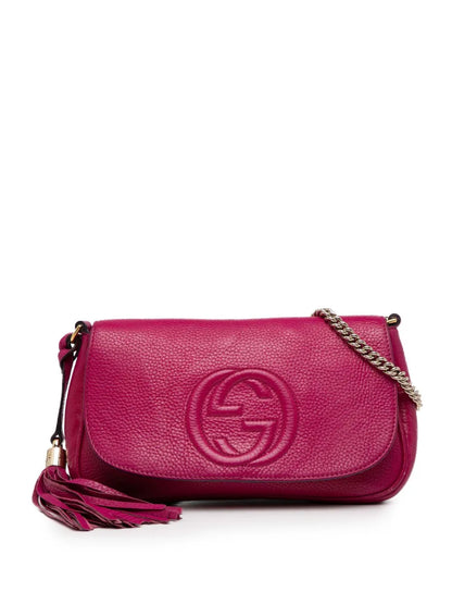 Pre-OwnedGucci Pre-Owned2000-2015 Medium Leather Soho Chain Flap crossbody bag