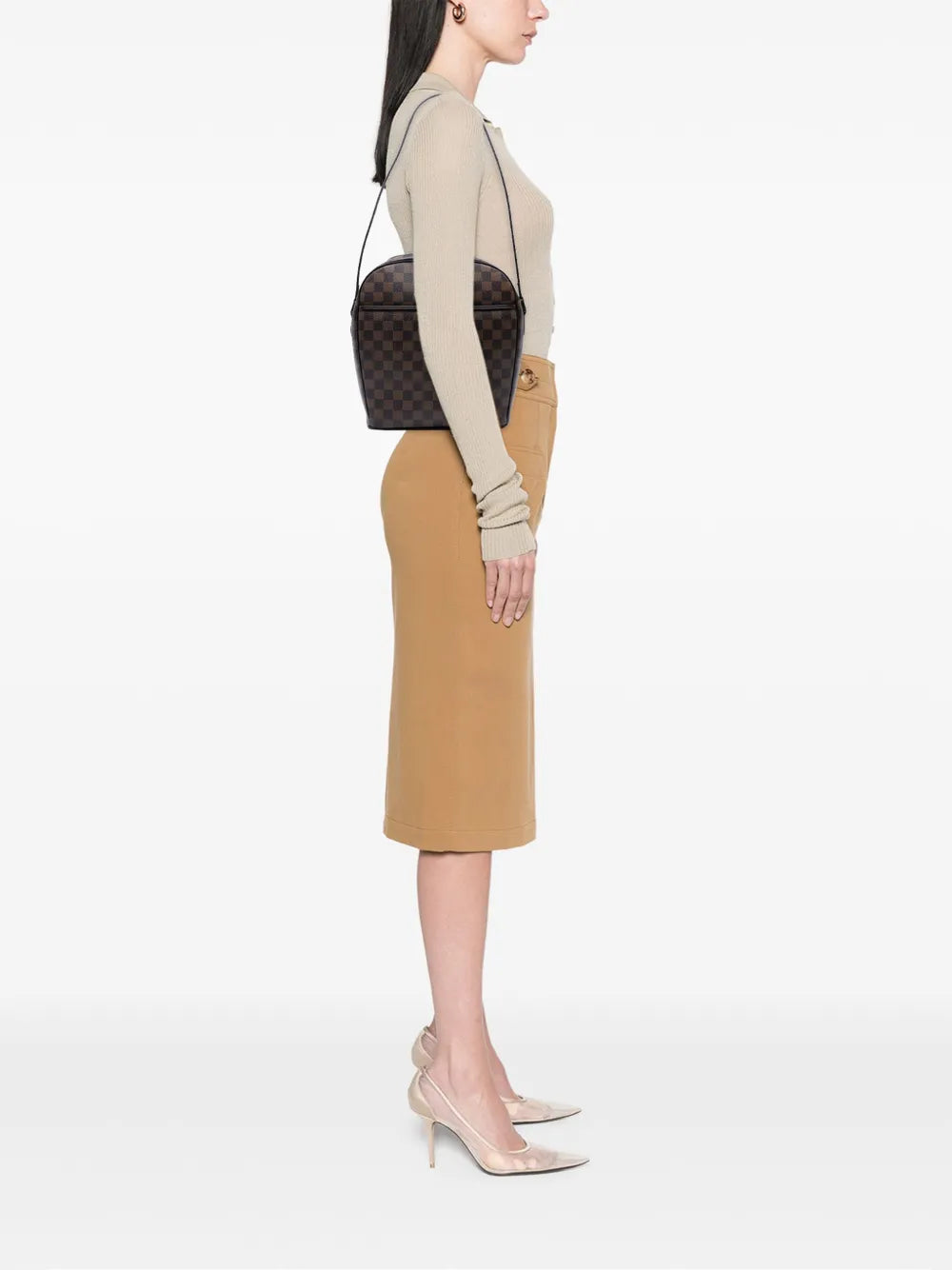 Pre-OwnedLouis Vuitton Pre-Owned2002 Damier Ebene Ipanema GM shoulder bag