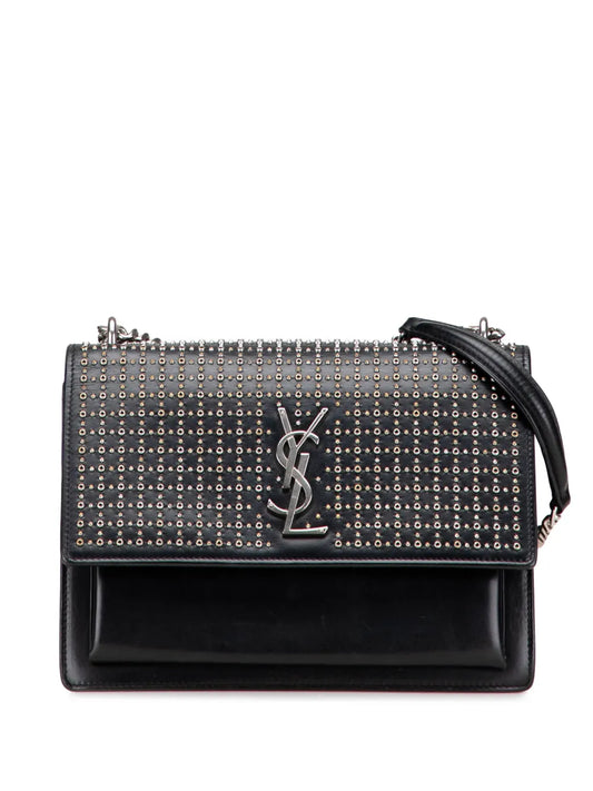 Pre-OwnedSaint Laurent Pre-Owned2018 Medium Studded Calfskin Monogram Sunset crossbody bag