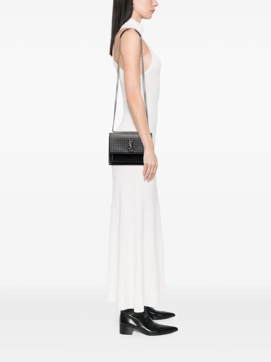 Pre-OwnedSaint Laurent Pre-Owned2018 Medium Studded Calfskin Monogram Sunset crossbody bag