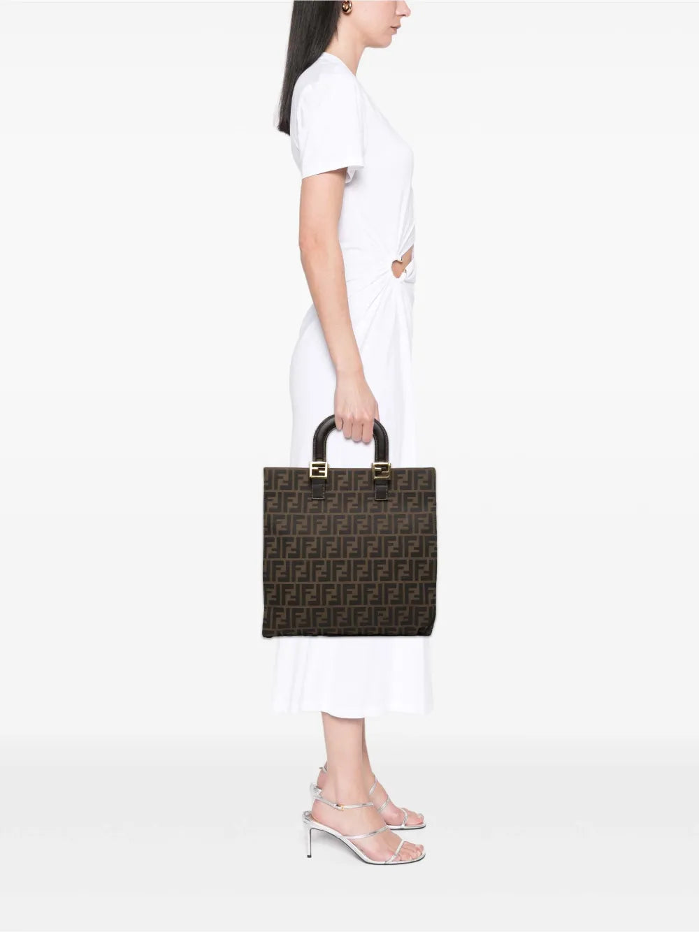 Pre-OwnedFendi Pre-Owned20th Century Zucca Canvas Twins tote bag