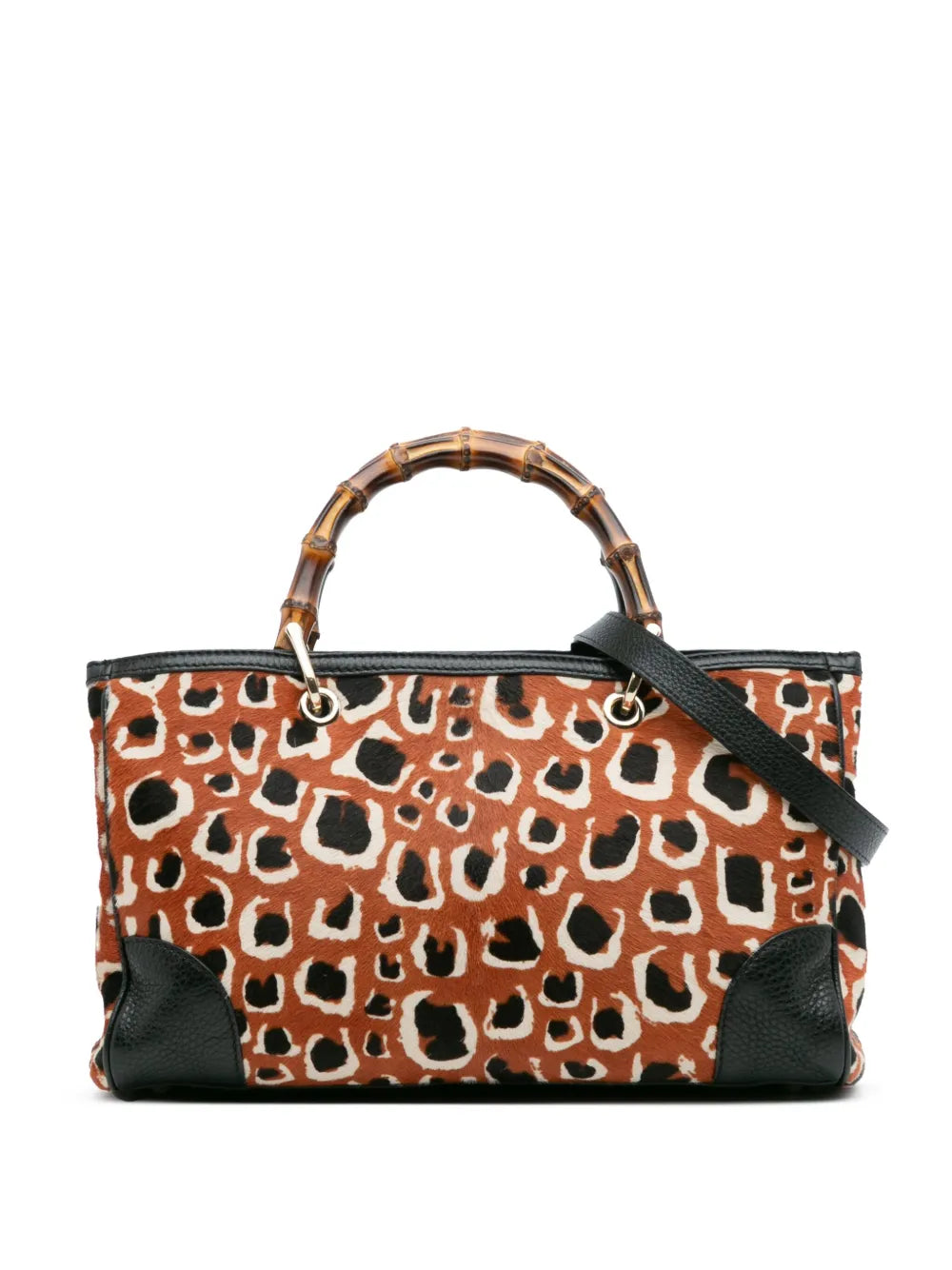 Pre-OwnedGucci Pre-Owned2016-2025 Medium Pony Hair Bamboo Shopper satchel
