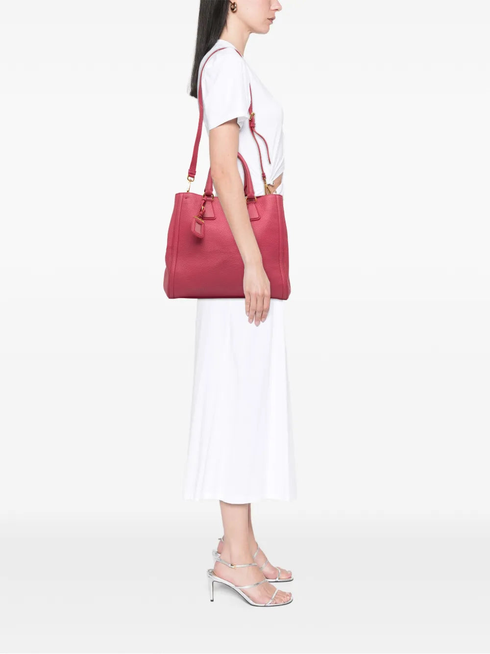Pre-OwnedPrada Pre-Owned2010-2025 Vitello Daino Open Convertible Tote satchel
