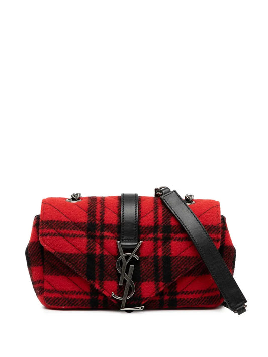 Pre-OwnedSaint Laurent Pre-Owned2015 Baby Chevron Tartan Wool Monogram Classic Chain Bag crossbody bag