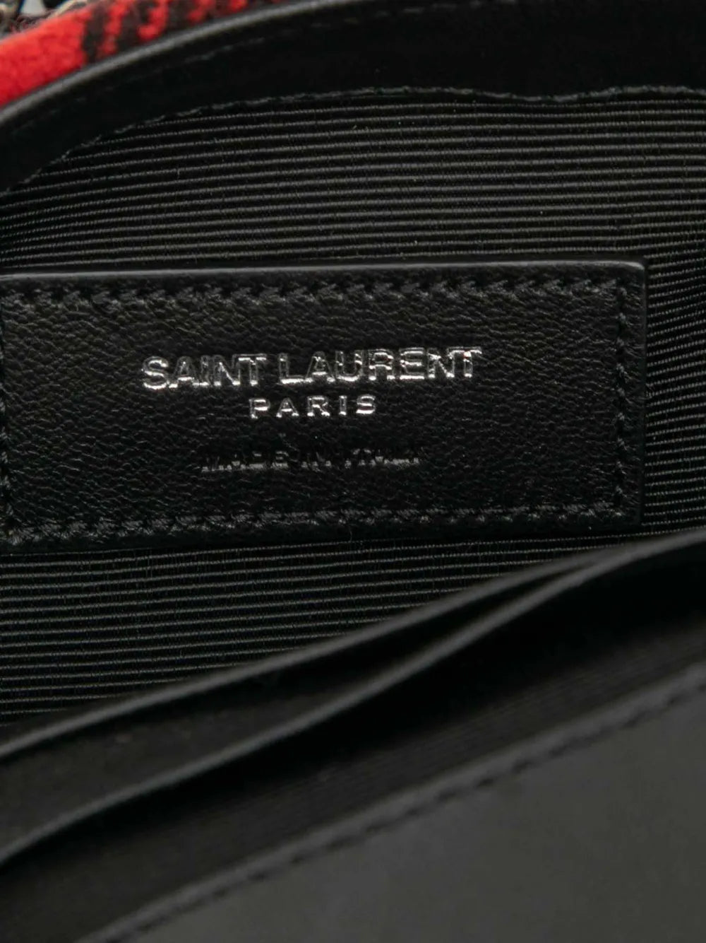 Pre-OwnedSaint Laurent Pre-Owned2015 Baby Chevron Tartan Wool Monogram Classic Chain Bag crossbody bag