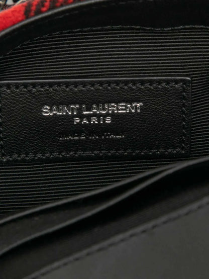 Pre-OwnedSaint Laurent Pre-Owned2015 Baby Chevron Tartan Wool Monogram Classic Chain Bag crossbody bag