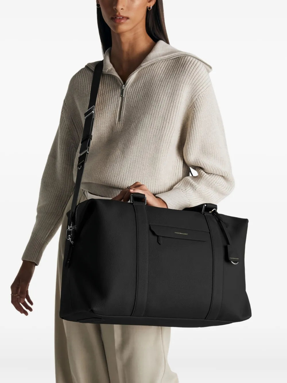 MAISON de SABRxpandable leather duffle bag