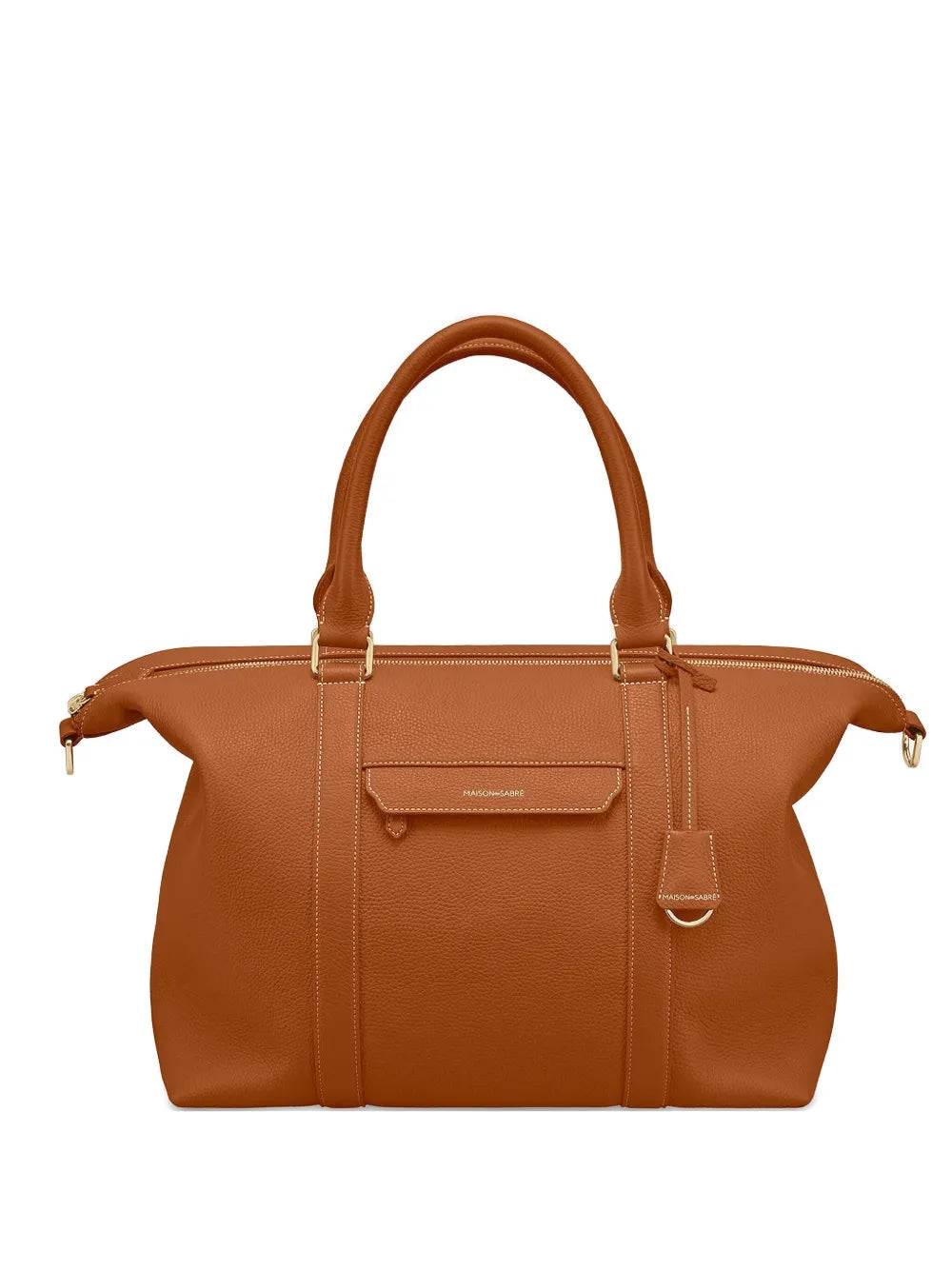 MAISON de SABRrapezoid leather weekender bag floriamart.shop