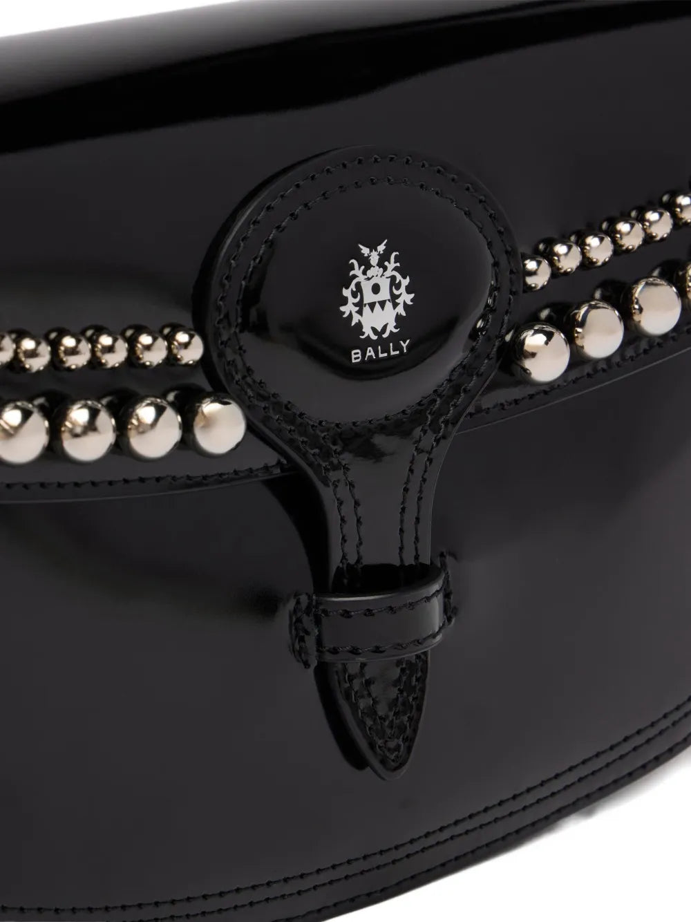 Ballysmall Beckett studded leather shoulder bag