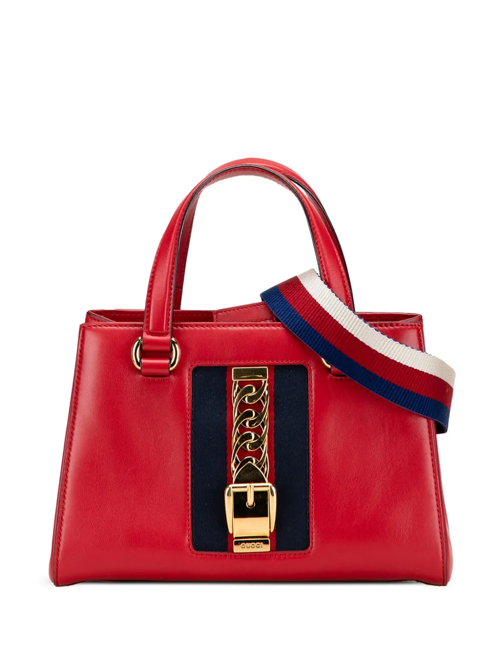 Pre-OwnedGucci Pre-Owned2000-2015 Leather Sylvie Web Top Handle satchel