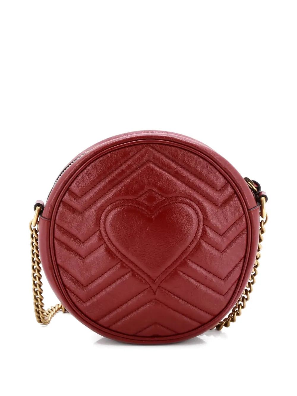 Pre-OwnedGucci Pre-Owned2015-2025 GG Marmont Round Shoulder Bag Matelasse Leather Mini crossbody bag