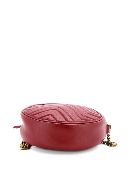 Pre-OwnedGucci Pre-Owned2015-2025 GG Marmont Round Shoulder Bag Matelasse Leather Mini crossbody bag