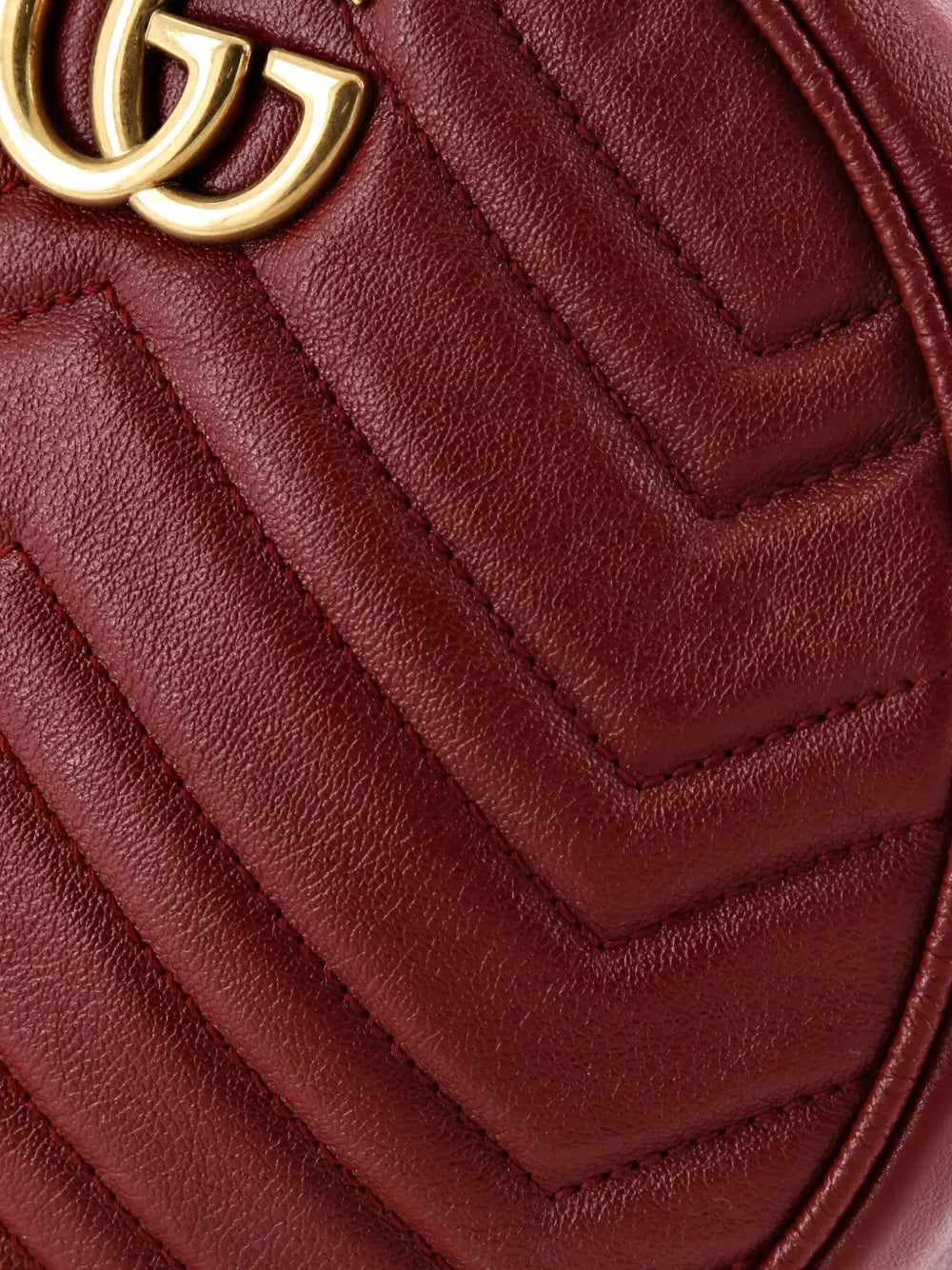 Pre-OwnedGucci Pre-Owned2015-2025 GG Marmont Round Shoulder Bag Matelasse Leather Mini crossbody bag