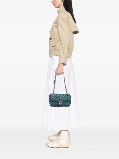 Pre-OwnedGucci Pre-Owned2016-2025 Medium GG Marmont Matelasse Diagonal Canvas shoulder bag