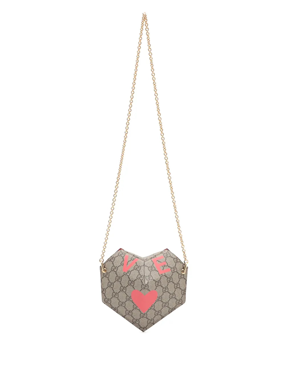 Pre-OwnedGucci Pre-Owned2016-2025 GG Supreme Heart Love on Chain crossbody bag