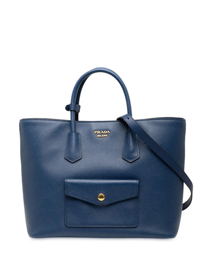 Pre-OwnedPrada Pre-Owned2013-2025 Saffiano Cuir Front Pocket Convertible Tote satchel