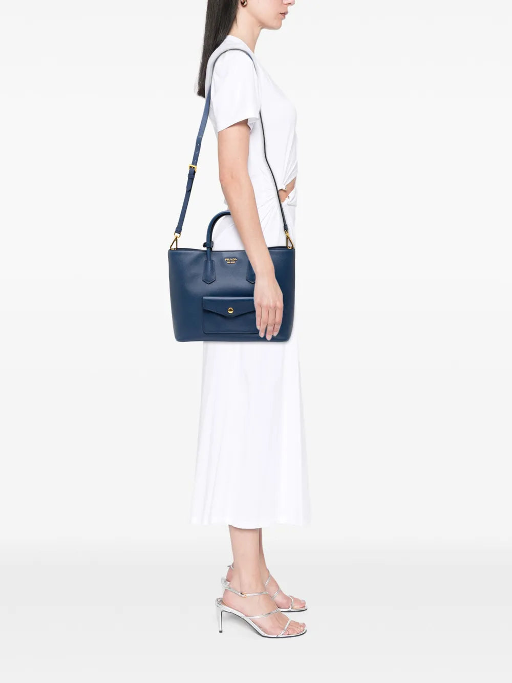 Pre-OwnedPrada Pre-Owned2013-2025 Saffiano Cuir Front Pocket Convertible Tote satchel