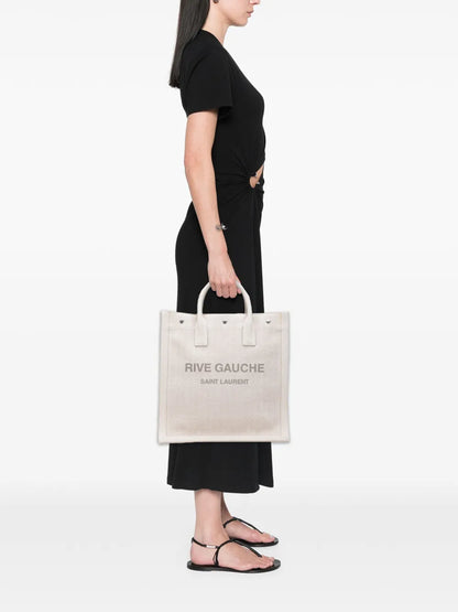 Pre-OwnedSaint Laurent Pre-Owned2022 Canvas Rive Gauche North South tote bag