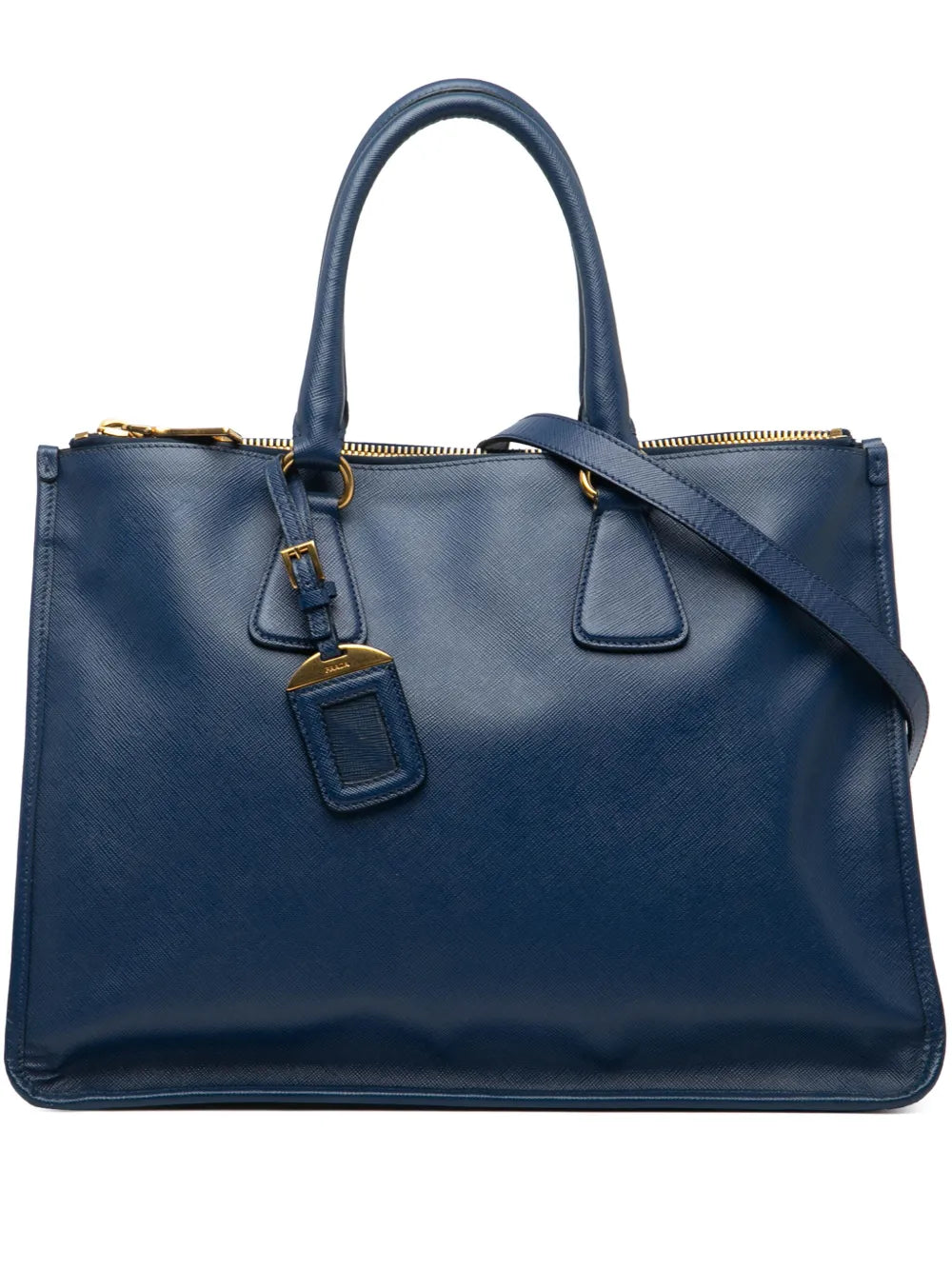 Pre-OwnedPrada Pre-Owned2013-2025 Saffiano Double Zip Open Convertible Tote satchel