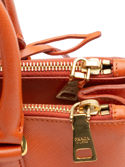 Pre-OwnedPrada Pre-Owned2010-2025 Small Saffiano Lux Galleria Double Zip satchel