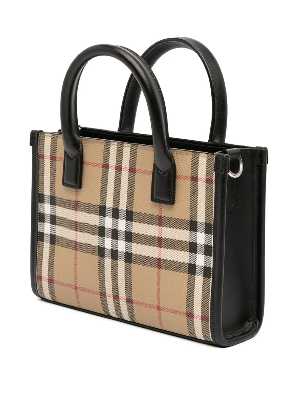 Pre-OwnedBurberry Pre-Owned2018-2025 Mini House Check Coated Canvas Denny Tote satchel