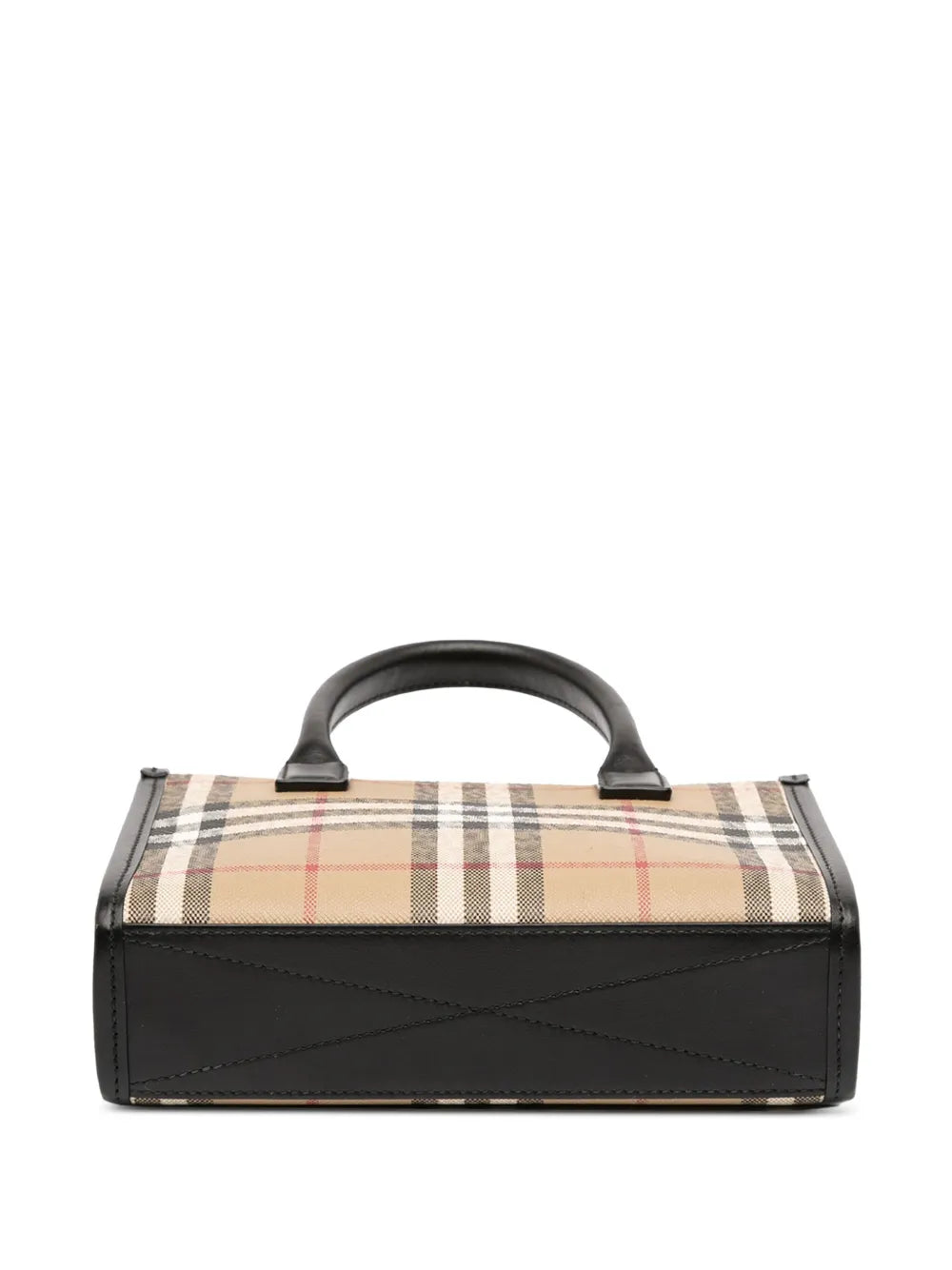 Pre-OwnedBurberry Pre-Owned2018-2025 Mini House Check Coated Canvas Denny Tote satchel