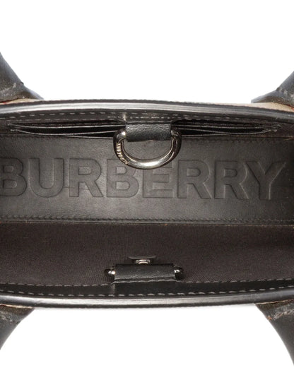 Pre-OwnedBurberry Pre-Owned2018-2025 Mini House Check Coated Canvas Denny Tote satchel