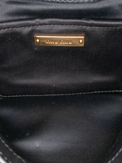 Pre-OwnedMiu Miu Pre-Owned2021-2025 Leather Crystal Embellished crossbody bag