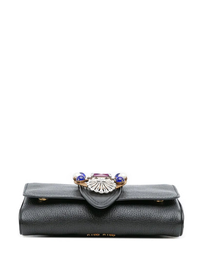Pre-OwnedMiu Miu Pre-Owned2021-2025 Leather Crystal Embellished crossbody bag