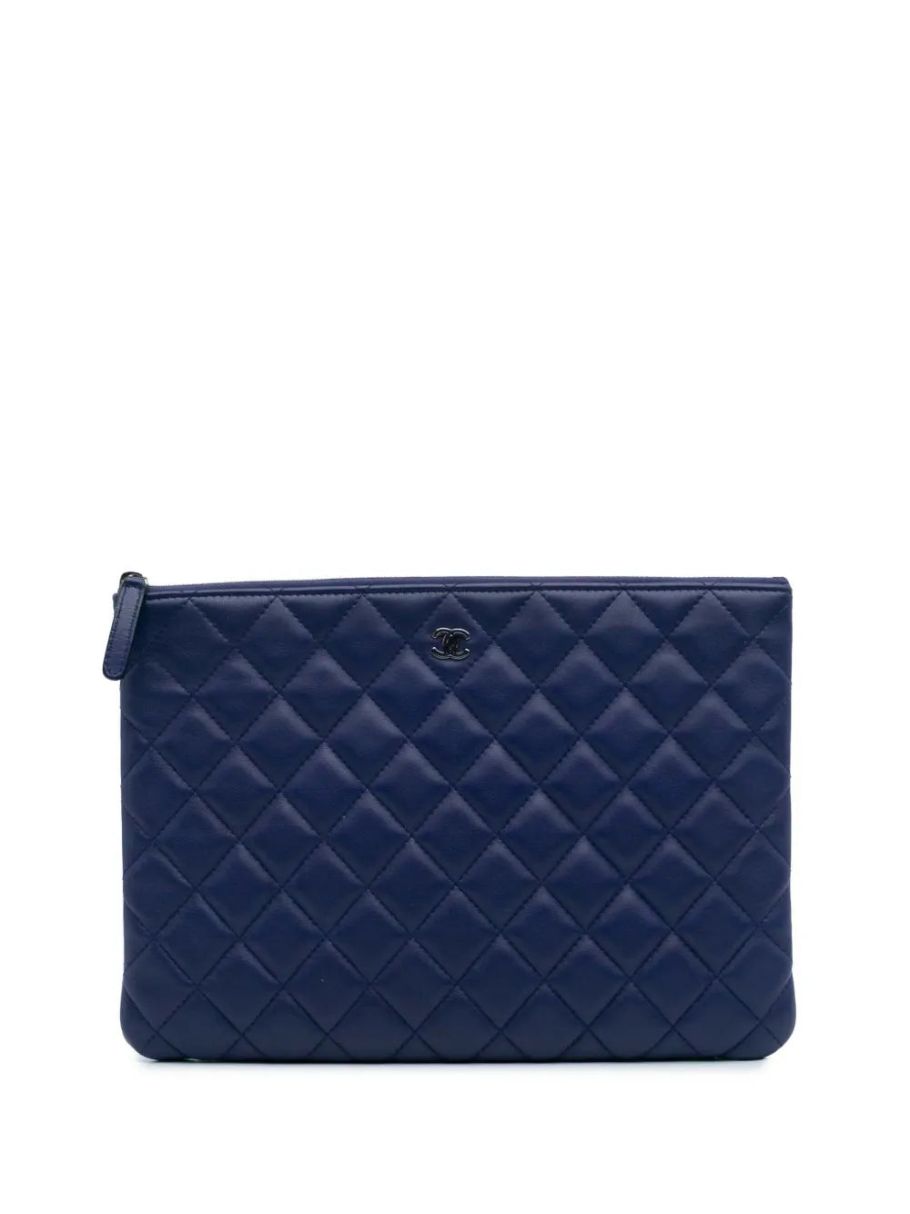 Pre-OwnedCHANEL Pre-Owned2015-2016 Medium Quilted Lambskin O Case clutch bag