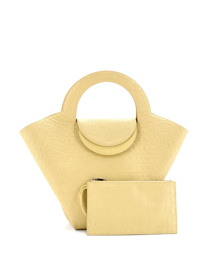 Pre-OwnedBottega Veneta Pre-OwnedDoll Crocodile Embossed Leather Medium tote bag